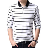 Casual Fashion Black And White Striped Men's Clothing