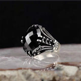 Black Zircon Ring European And American Fashion Accessories