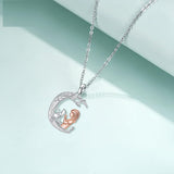 Fashion Retro Girl And Cat Necklace Female Accessories Moon