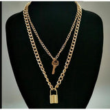 Men And Women Fashion Accessories Chain Padlock