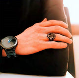 Black Zircon Ring European And American Fashion Accessories